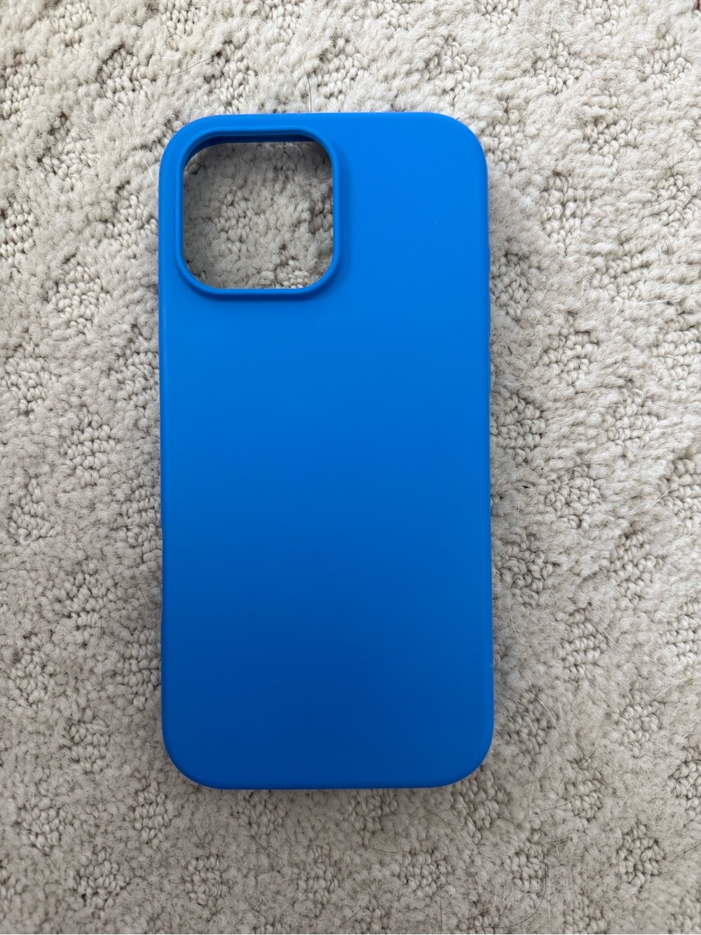 Blue Silicone Phone Case- iPhone 16 Pro Max